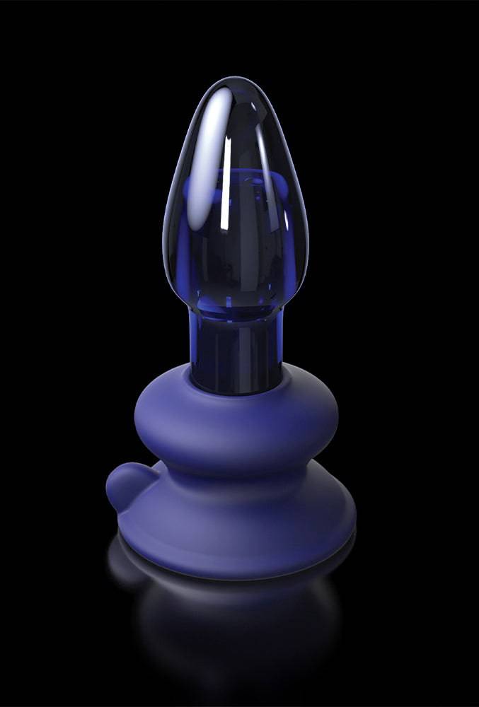Pipedream - Icicles - No. 85 - Remote Control Vibrating Glass Butt Plug - Blue - Stag Shop