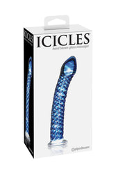 Pipedream - Icicles No. 29 Glass Dildo - Blue - Stag Shop