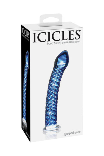Pipedream - Icicles No. 29 Glass Dildo - Blue - Stag Shop