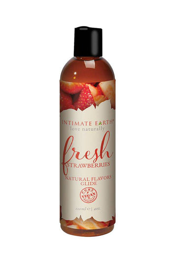 Intimate Earth - Nature Flavours Glides - Fresh Strawberries - 4oz - Stag Shop