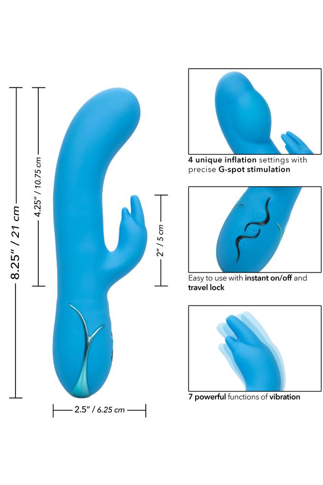 Cal Exotics - Insatiable G Inflatable -  G Bunny - Dual Vibrator - Blue - Stag Shop
