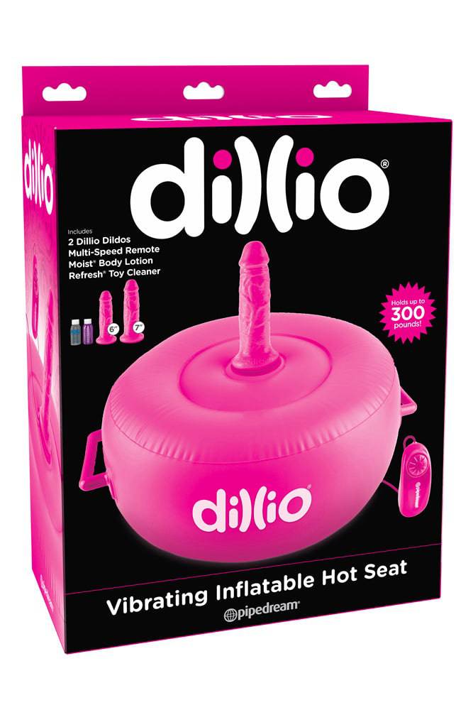 Pipedream - Dillio - Vibrating Inflatable Hot Seat Set - Pink - Stag Shop