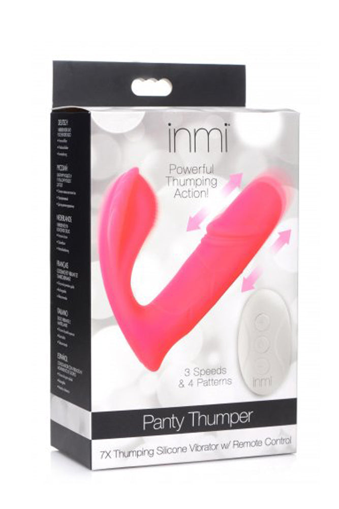 XR Brands - Inmi - Panty Thumper Vibrator with Remote - Pink - Stag Shop