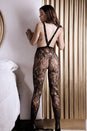Fantasy Lingerie - Sheer Fantasy - In Suspense Lace Stockings - Black - OS - Stag Shop
