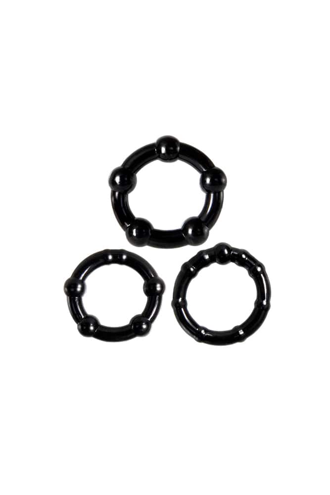 Evolved - One Night Stand - Intensity Cock Ring Set - Black - Stag Shop