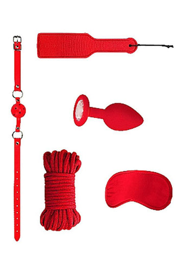 Ouch by Shots Toys - Introductory Bondage Kit 5 - Red - Stag Shop