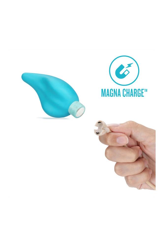Blush Novelties - Gaia - Eco Caress Mini Vibrator - Teal - Stag Shop