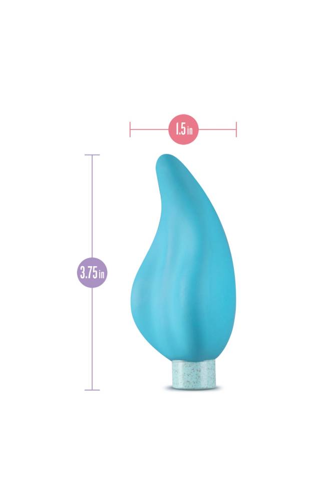 Blush Novelties - Gaia - Eco Caress Mini Vibrator - Teal - Stag Shop
