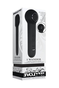 Thumbnail for Evolved - I Wander Tapping Wand Vibrator - Black - Stag Shop