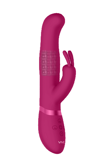 Shots Toys - VIVE - Izara - Rotating Beading Rabbit Vibrator - Pink - Stag Shop