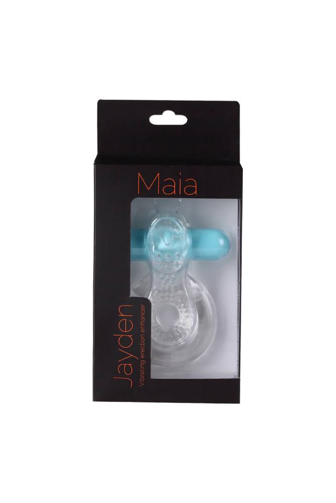Maia Toys - Jayden Rechargeable Vibrating Cock Ring - Clear - Stag Shop