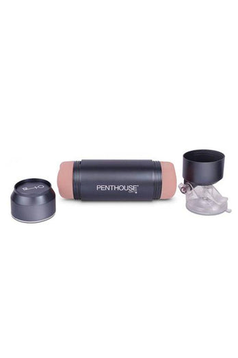 Topco - Penthouse Pet - Cyberskin Hands-Free Dual Stroker - Jenna Sativa - Stag Shop