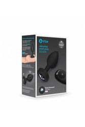 B-Vibe - RC Vibrating Jewel Butt Plug - M/L - Black - Stag Shop