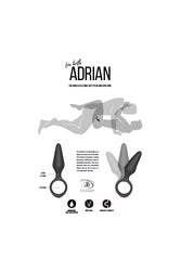 Shots Toys - Jil - Adrian Flexible Butt Plug and Cockring - Black - Stag Shop