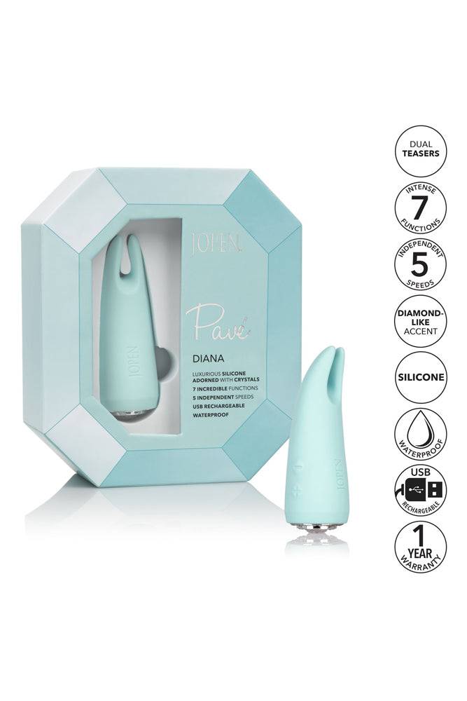 Jopen - Pavé - Diana  - Crystal Adorned Dual Tickler Vibrator - Stag Shop