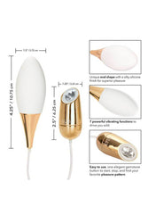 Jopen - Callie - Vibrating Mini Massager - White/Gold - Stag Shop