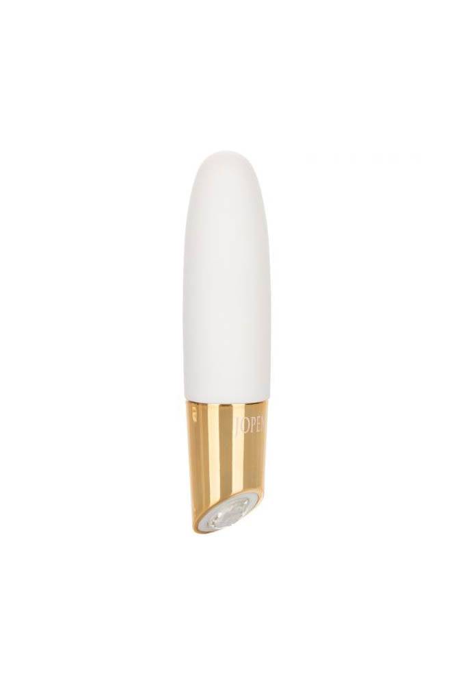 Jopen - Callie - Vibrating Mini Wand - White/Gold - Stag Shop