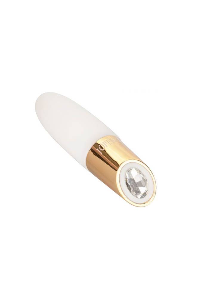 Jopen - Callie - Vibrating Mini Wand - White/Gold - Stag Shop