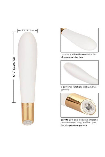 Jopen - Callie - Vibrating Wand - White/Gold - Stag Shop