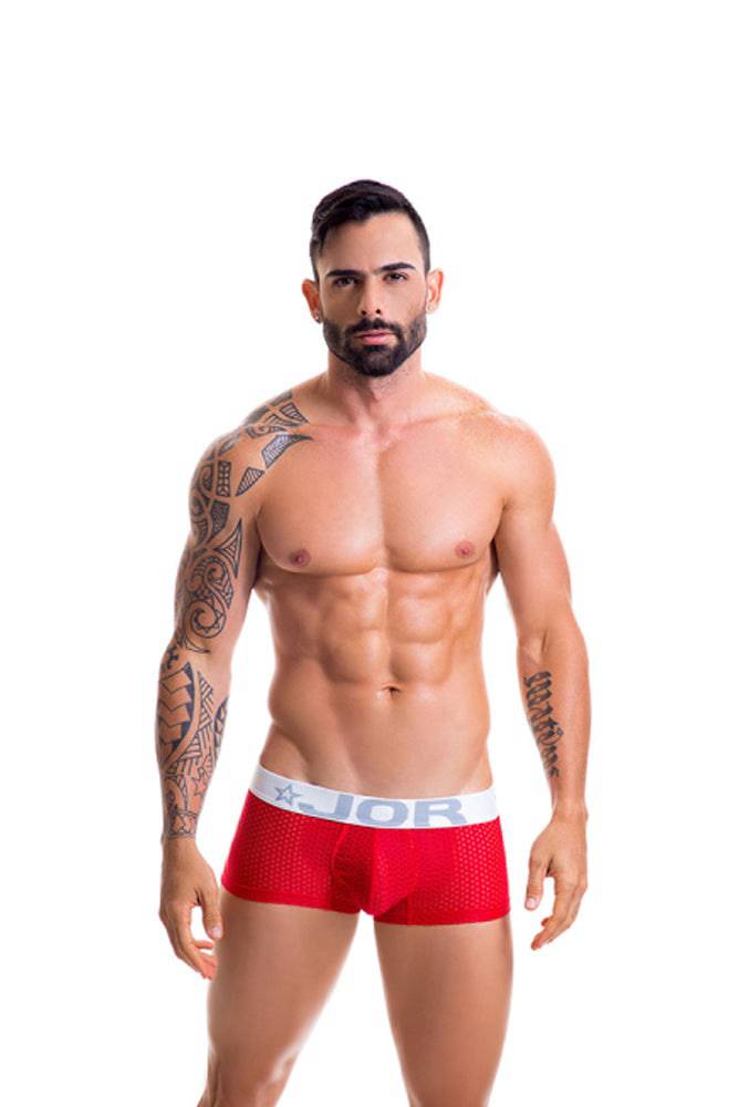 Jor Underwear - Cronos Mesh Boxer - Red - Stag Shop