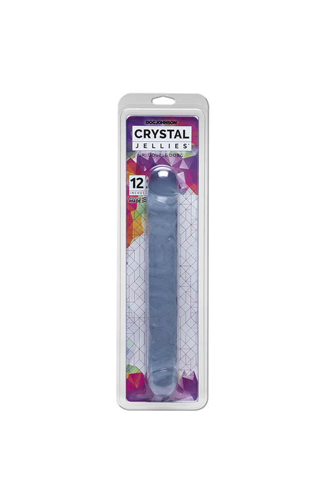 Crystal Jellies by Doc Johnson - 12 Inch Jr. Double Dong - Assorted Colours - Stag Shop