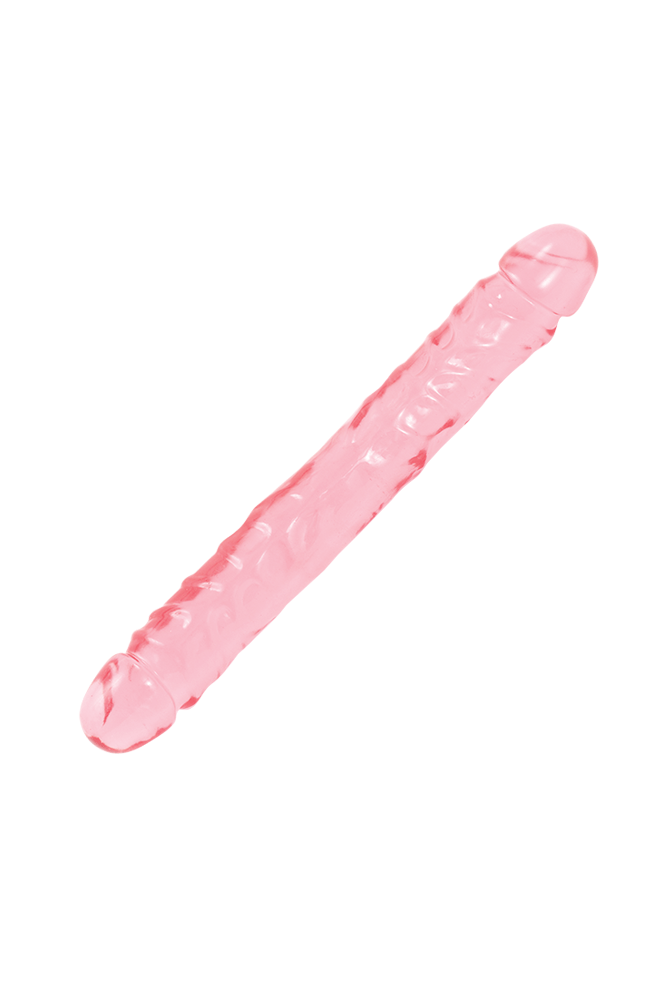 Crystal Jellies by Doc Johnson - 12 Inch Jr. Double Dong - Assorted Colours - Stag Shop
