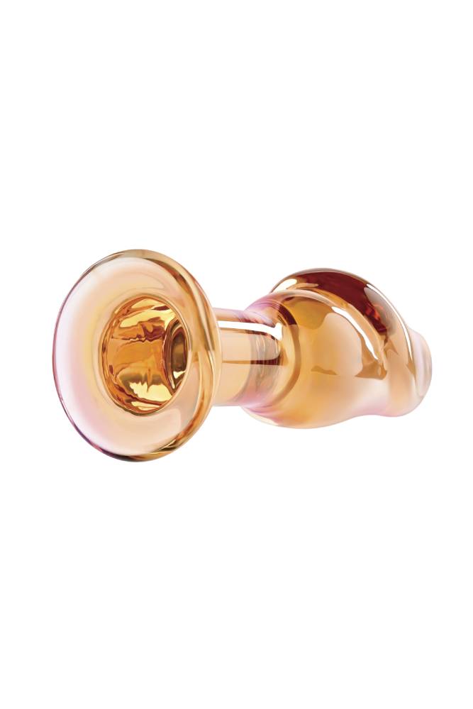 Evolved - Gender X - Just the Tip Glass Anal Plug - Orange - Stag Shop