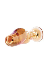 Evolved - Gender X - Just the Tip Glass Anal Plug - Orange - Stag Shop