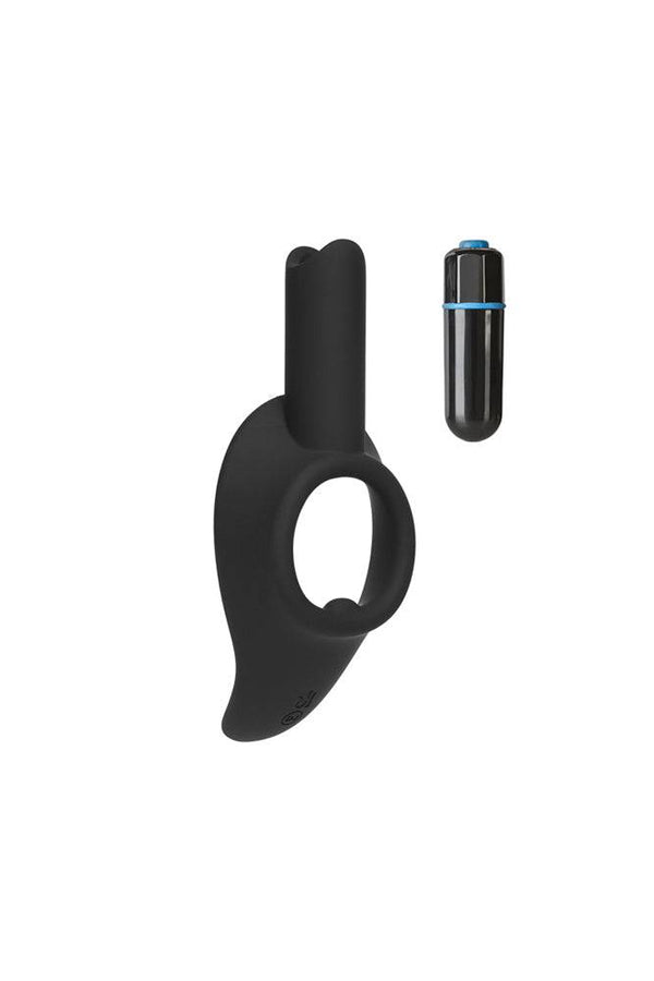 Kink By Doc Johnson - Cock Jock - Vibrating Silicone C-Ring - Black - Stag Shop