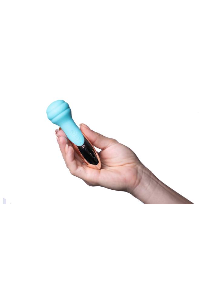 Maia Toys - Kali Dual Motor Mini Wand Vibrator - Blue - Stag Shop