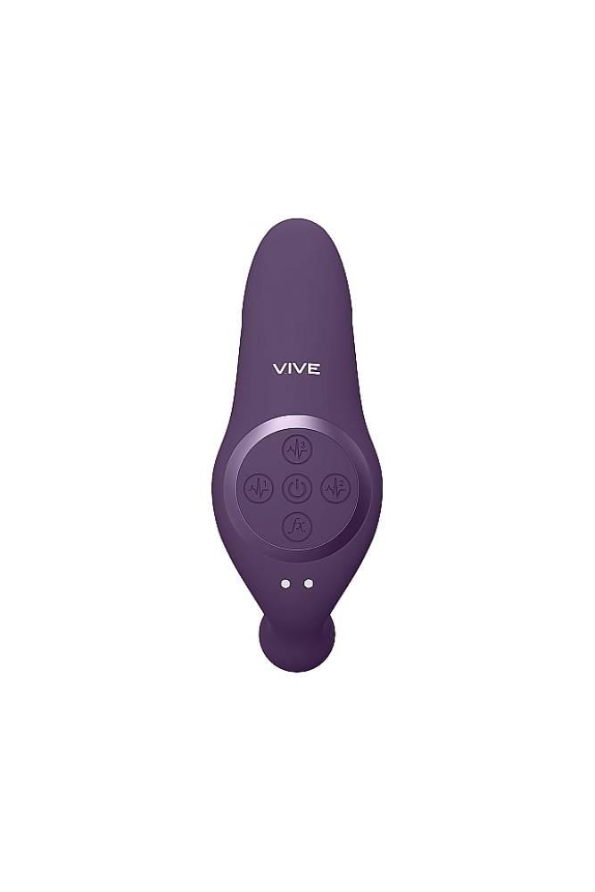 Shots Toys - VIVE - Kata Remote Controlled Pulse Wave Double Penetration Vibrator - Purple - Stag Shop