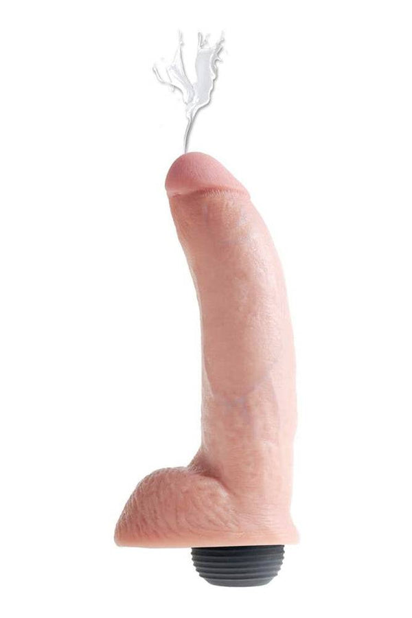 Pipedream - King Cock - Squirting Realistic Cock with Balls - 9 inch - Beige - Stag Shop