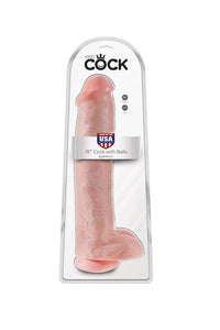 Thumbnail for Pipedream - King Cock - Realistic Dildo with Balls - 15 inch - Beige - Stag Shop