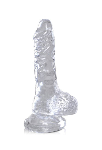Pipedream - King Cock - Realistic Dildo with Balls - 6 inch - Clear - Stag Shop