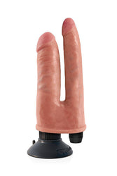 Pipedream - King Cock - Double Vibrating Penetrator Ultra Realistic Dildo - Beige - Stag Shop