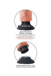 Pipedream - King Cock - Double Vibrating Penetrator Ultra Realistic Dildo - Beige - Stag Shop