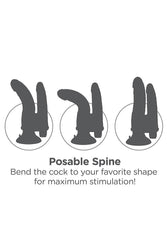 Pipedream - King Cock - Double Vibrating Penetrator Ultra Realistic Dildo - Beige - Stag Shop