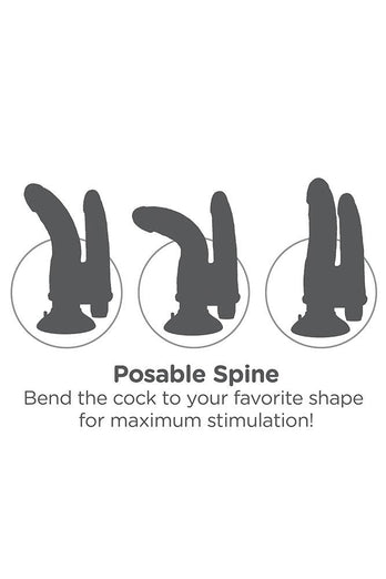 Pipedream - King Cock - Double Vibrating Penetrator Ultra Realistic Dildo - Beige - Stag Shop