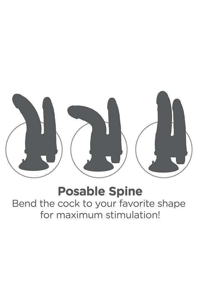 Pipedream King Cock Double Vibrating Penetrator Ultra Realistic Di Stag Shop