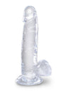 Pipedream - King Cock - Realistic Dildo with Balls - 7 inch - Clear - Stag Shop