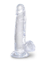 Pipedream - King Cock - Realistic Dildo with Balls - 7 inch - Clear - Stag Shop