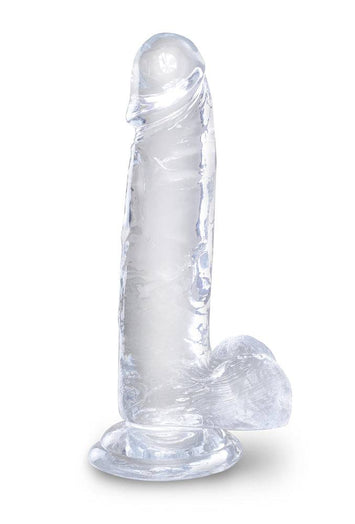 Pipedream - King Cock - Realistic Dildo with Balls - 7 inch - Clear - Stag Shop