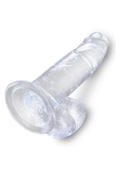Pipedream - King Cock - Realistic Dildo with Balls - 8 inch - Clear - Stag Shop