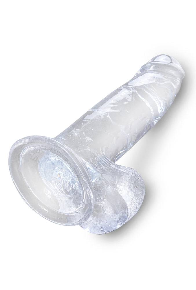 Pipedream - King Cock - Realistic Dildo with Balls - 8 inch - Clear - Stag Shop