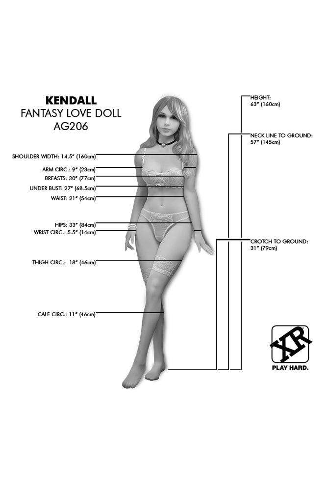 XR Brands - Next Gen - Kendall  - Fantasy Life Size Replica Love Doll - Stag Shop