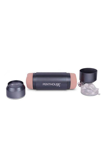 Topco - Penthouse Pet - Cyberskin Hands-Free Dual Stroker - Christina Cinn - Stag Shop