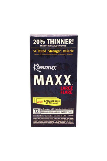 Kimono - Maxx Large Flare Condom - 12 pack - Stag Shop