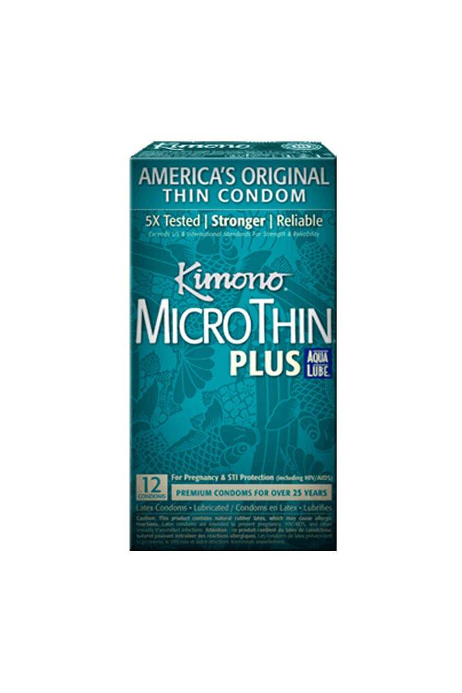 Kimono - MicroThin Condoms PLUS Aqua Lubricant - 12 Pack - Stag Shop
