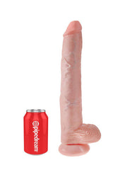 Pipedream - King Cock - Realistic Dildo with Balls - 14 inch - Beige - Stag Shop