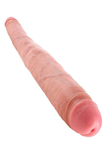 Pipedream - King Cock - Realistic Tapered Double Ended Dildo - 16 inch - Beige - Stag Shop